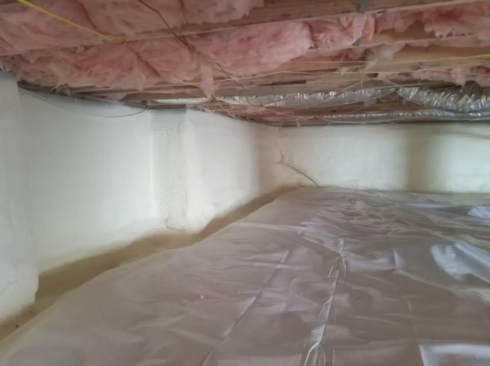 Crawl space encapsulation with closed-cell spray foam for Attic Insulation in Pascagoula