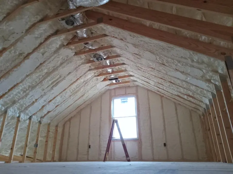 Spray foam roofing application for Crawl Space Insulation project in Pascagoula